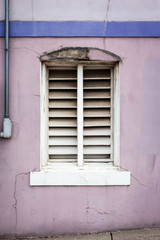 old window with shutters