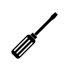 Screwdriver icon, logo isolated on white background