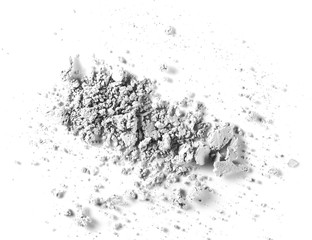 Wet cement, mortar isolated on white background