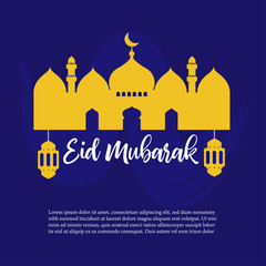 eid mubarak flat illustration
