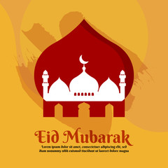 eid mubarak flat illustration