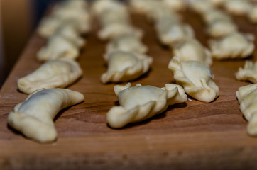 Ruskie trafitional Polish dumplings with potatoes and cheese