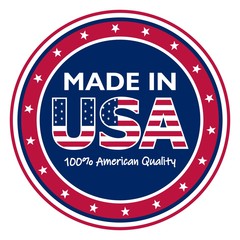 Vector, graphic and label of Made in USA. Perfect for your sticker or stamp.