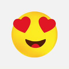 Fototapeta premium Love emoji icon design vector EPS