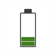 vector battery icon on a white background
