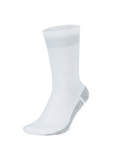 Set of socks white and grey color isolated on white background. One pair of socks in different colors. Sock for sports on invisible foot as mock up for advertising, branding, design.