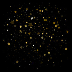 Background with gold stars. Vector