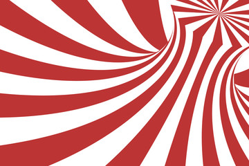 Vector abstract illustration with stripes. Trendy 3d background in op art style, optical illusion. Long horizontal banner
