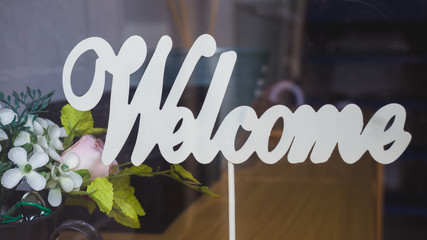 Welcome letters close up © B SIDE Z