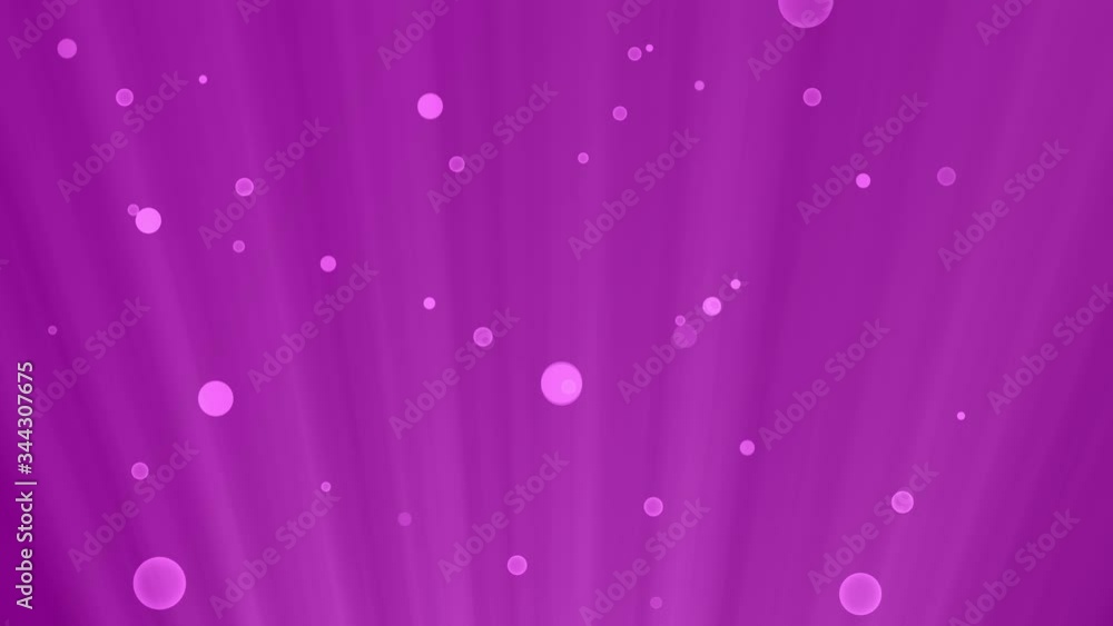 Poster abstract motion bubble particles with light shines in purple animated background. beautiful shiny bo