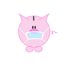 Children's drawing of a pig