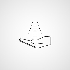 Wash hands line icon. Vector illustration of hygiene