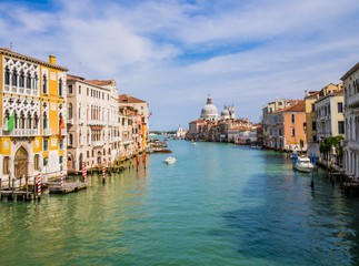 Obraz na płótnie Canvas Stunning view of Grand Canal and Basilica Santa Maria della Salute, Venice, Italy 