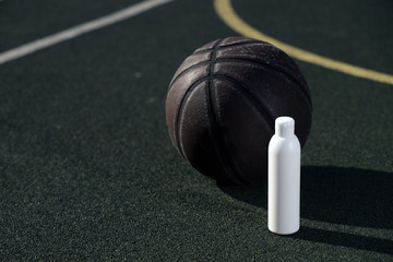 basketball ball on the ground