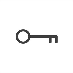 Key symbol isolated on white background. Vector