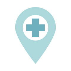 location pointer health care equipment medical flat style icon