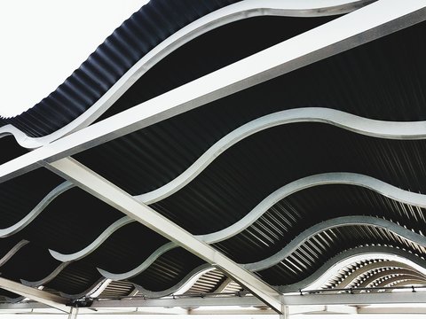 Close-up Of Modern Office Building Roof