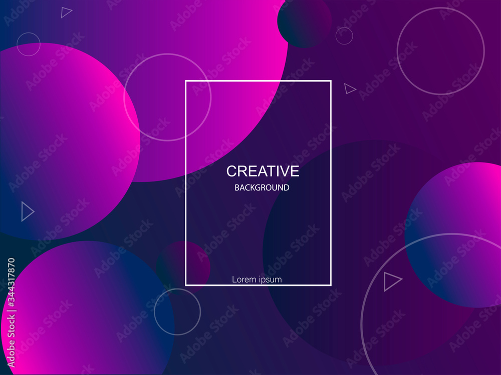 Aufkleber geometric colorful background vector design. abstract banner with geometric gradient circle.