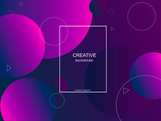 Geometric colorful background vector design. Abstract banner with geometric gradient circle.