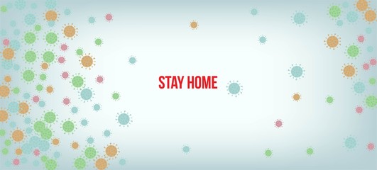 Stay Home Quarantine Banner. Business Information During Coronavirus 