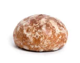 Gingerbread cookie isolated on a white background.