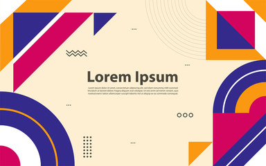 Retro Geometric Covers. Abstract Shape composition.