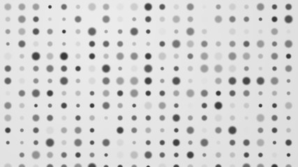 Dot white black pattern gradient texture background. Abstract  technology big data digital concept. 3d rendering.