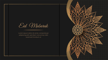 Eid ramadan luxury decorative mandala background