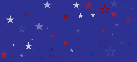 Naklejka premium National American Stars Vector Background. USA Independence Veteran's President's 4th of July Labor Memorial 11th of November Day 