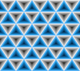 Obraz premium Vector geometric seamless pattern with triangles. modern stylish background. classic blue color