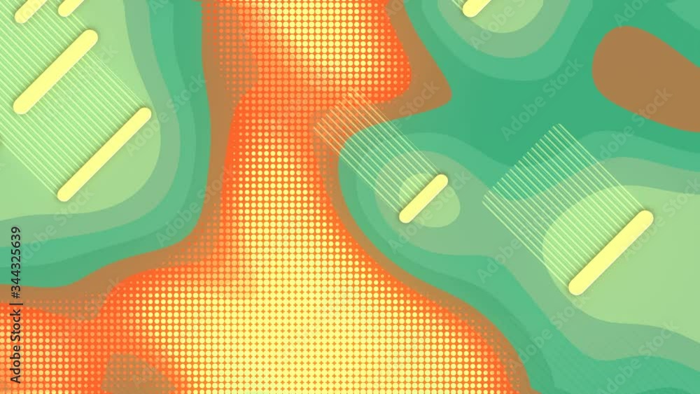 Poster motion graphic template. abstract geometric ornament 3d render loop animation 4k
