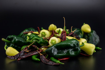 Mixed chili peppers from mexico