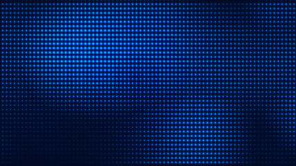 Dot blue pattern screen led light gradient texture background. Abstract  technology big data digital background. 3d rendering.