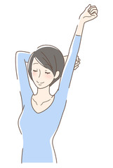 ストレッチする女性