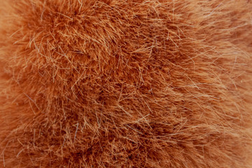 Macro shot of a Russian fur hat called a ushanka 