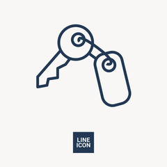 key isolated minimal icon for websites and mobile minimalistic flat design.
