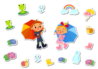 梅雨素材縁つき