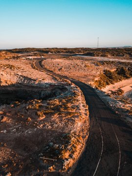winding road sunrise textures