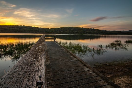 sunset on the lake