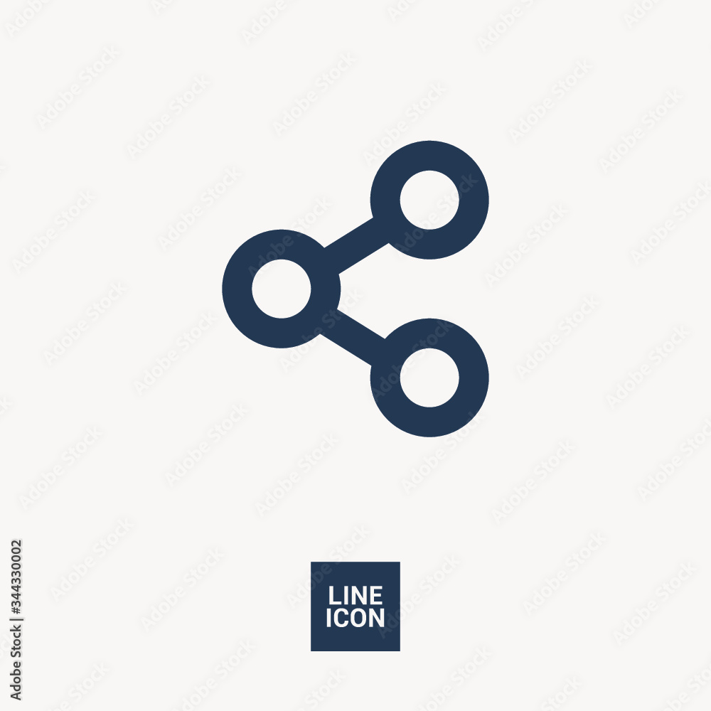 Poster share isolated minimal single flat linear icon for application and info-graphic. send line vector ic