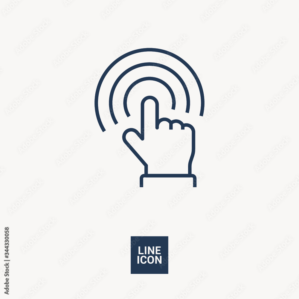 Poster touch screen icon. isolated minimal single flat icon. line vector icon for websites and mobile minim
