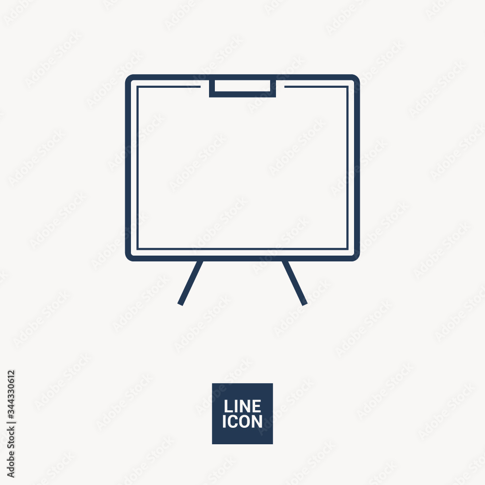 Poster training isolated minimal single flat linear icon. line vector icon for websites and mobile minimali