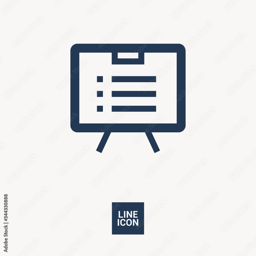 Poster Training isolated minimal single flat linear icon. Line vector icon for websites and mobile minimalistic flat design.