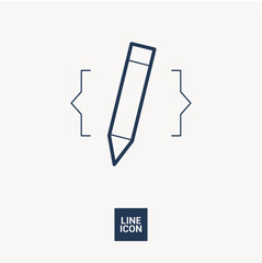 web development isolated minimal icon. making website graph line vector icon for websites and mobile minimalistic flat design. 