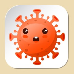 Coronavirus icon sticker
