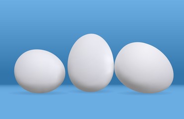 White chicken eggs
