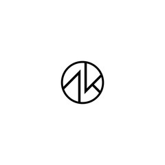 Letter AK monogram icon logo vector template design isolated on white background eps 10