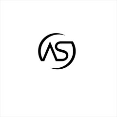 Vector monogram letter AI concept template logo