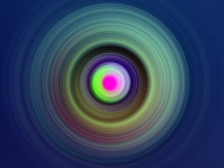 Abstract Radial Motion Blur on a blue, green, pink Background. Circle pattern for label, textiles, garment or brochure design. Background for modern graphic design and text.                      
