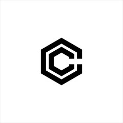 Vector CC concept logo design template illustration eps 10